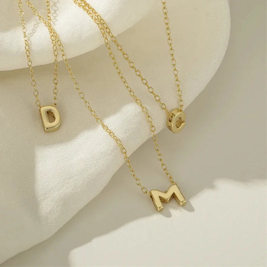 CANNER A-Z 26 Letters Necklace 925 Sterling Silver Necklace For Women 2022 Gold 18k Jewelry Chain Choker Necklace Collares Gifts